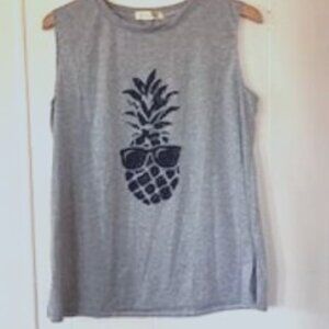Grey Pineapple Muscle Shirt